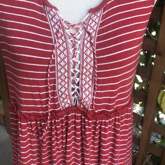 Max Studio red/white casual dress - Picture 3 of 4